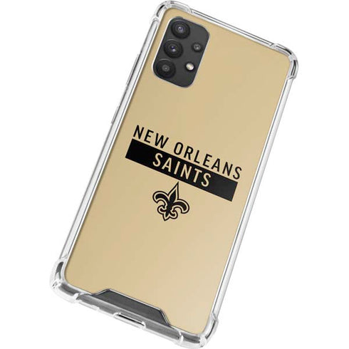 NFL New Orleans Saints Gold Performance Series Galaxy A32 5G Clear Case