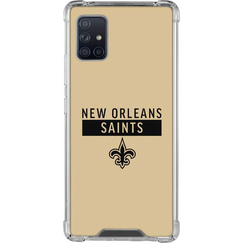 NFL New Orleans Saints Gold Performance Series Galaxy A51 5G Clear Case