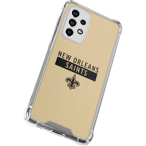 NFL New Orleans Saints Gold Performance Series Galaxy A53 5G Clear Case