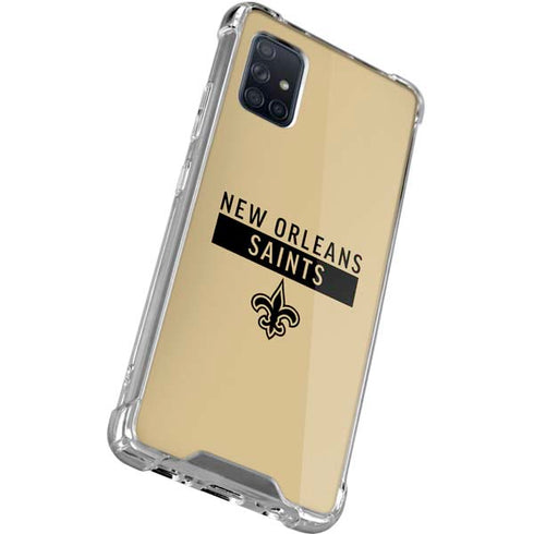 NFL New Orleans Saints Gold Performance Series Galaxy A71 5G Clear Case
