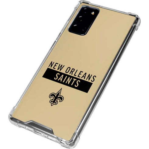 NFL New Orleans Saints Gold Performance Series Galaxy Note20 5G Clear Case