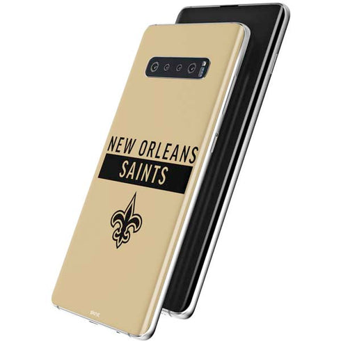 NFL New Orleans Saints Gold Performance Series Galaxy S10 Plus Skin