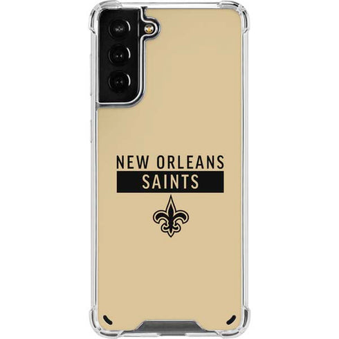 NFL New Orleans Saints Gold Performance Series Galaxy S21 Plus 5G Clear Case