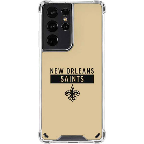 NFL New Orleans Saints Gold Performance Series Galaxy S21 Ultra 5G Clear Case