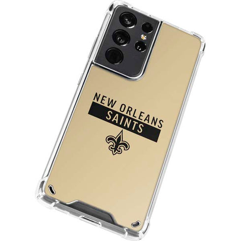 NFL New Orleans Saints Gold Performance Series Galaxy S21 Ultra 5G Clear Case