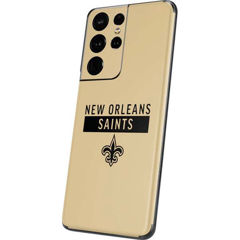 NFL New Orleans Saints Gold Performance Series Galaxy S21 Ultra 5G Skin