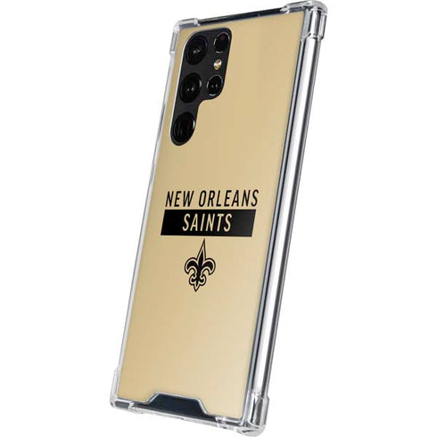 NFL New Orleans Saints Gold Performance Series Galaxy S22 Ultra Clear Case