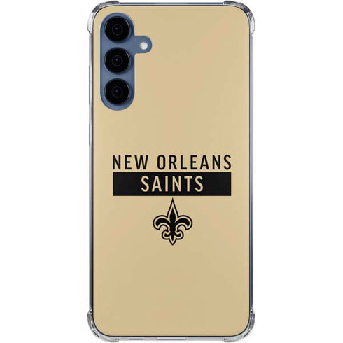 NFL New Orleans Saints Gold Performance Series Galaxy S24 Clear Case
