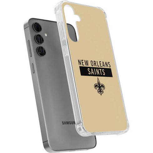 NFL New Orleans Saints Gold Performance Series Galaxy S24 Plus Clear Case
