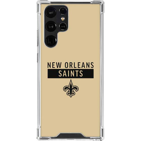 NFL New Orleans Saints Gold Performance Series Galaxy S24 Ultra Clear Case