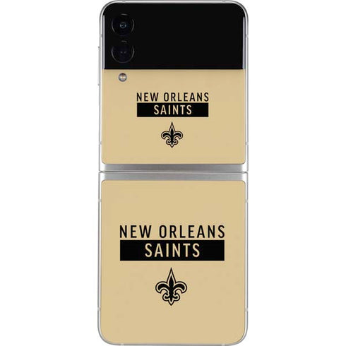 NFL New Orleans Saints Gold Performance Series Galaxy Z Flip3 5G Skin
