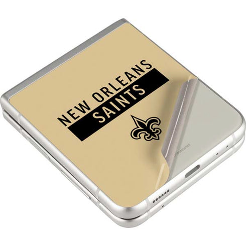 NFL New Orleans Saints Gold Performance Series Galaxy Z Flip3 5G Skin