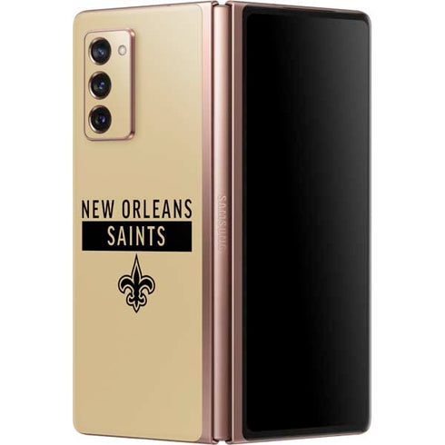 NFL New Orleans Saints Gold Performance Series Galaxy Z Fold2 5G Skin
