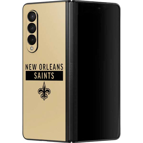 NFL New Orleans Saints Gold Performance Series Galaxy Z Fold3 5G Skin