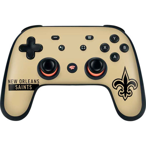 NFL New Orleans Saints Gold Performance Series Google Stadia Controller Skin