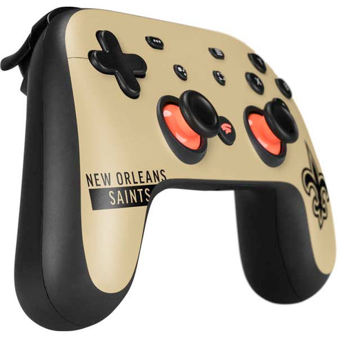 NFL New Orleans Saints Gold Performance Series Google Stadia Controller Skin