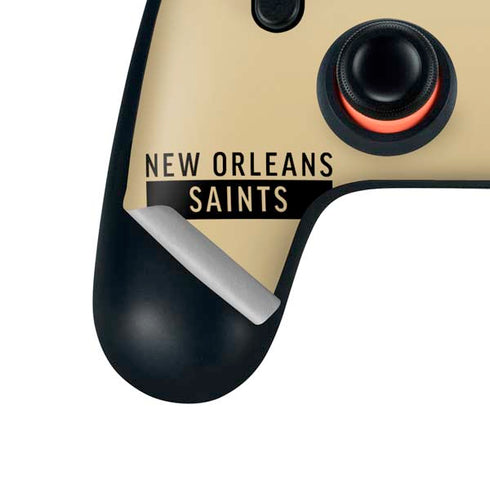 NFL New Orleans Saints Gold Performance Series Google Stadia Controller Skin