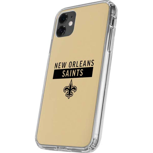 NFL New Orleans Saints Gold Performance Series iPhone 11 Clear Case