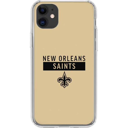 NFL New Orleans Saints Gold Performance Series iPhone 11 Clear Case