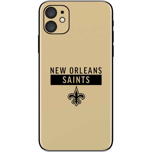 NFL New Orleans Saints Gold Performance Series iPhone 11 Skin