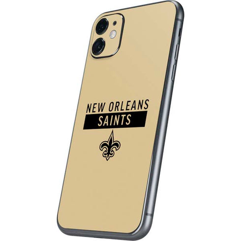 NFL New Orleans Saints Gold Performance Series iPhone 11 Skin