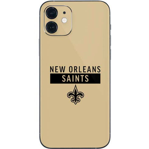NFL New Orleans Saints Gold Performance Series iPhone 12 Mini Skin