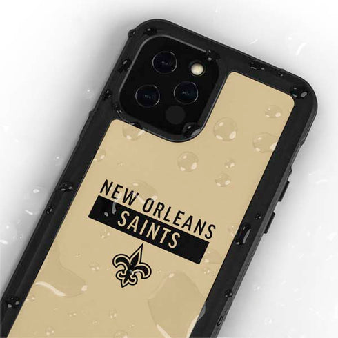 NFL New Orleans Saints Gold Performance Series iPhone 12 Pro Waterproof Case