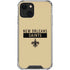 NFL New Orleans Saints Gold Performance Series iPhone 13 Mini Clear Case