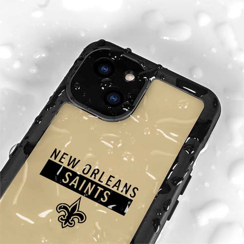 NFL New Orleans Saints Gold Performance Series iPhone 13 Mini Waterproof Case