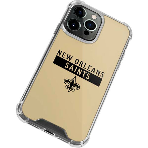 NFL New Orleans Saints Gold Performance Series iPhone 13 Pro Max Clear Case
