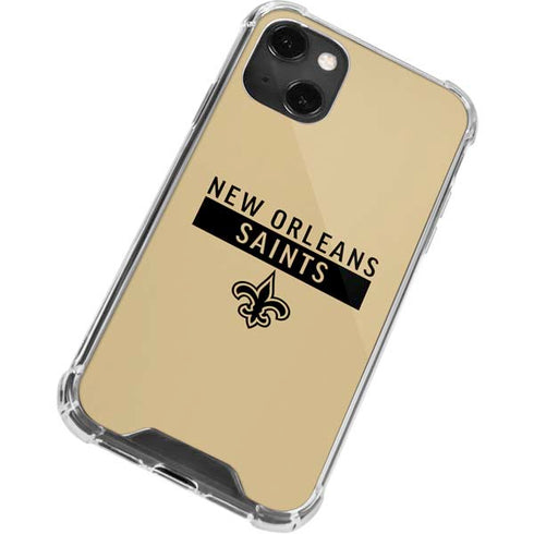 NFL New Orleans Saints Gold Performance Series iPhone 14 Plus Clear Case