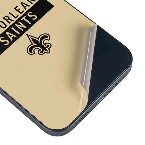 NFL New Orleans Saints Gold Performance Series iPhone 15 Plus Skin