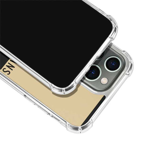NFL New Orleans Saints Gold Performance Series iPhone 15 Pro Max Clear Case