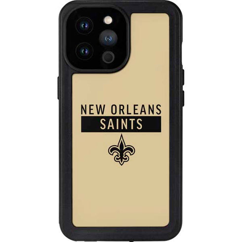 NFL New Orleans Saints Gold Performance Series iPhone 14 Pro Max Waterproof Case