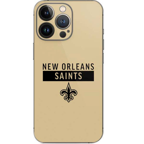 NFL New Orleans Saints Gold Performance Series iPhone 15 Pro Skin