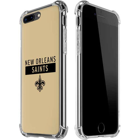NFL New Orleans Saints Gold Performance Series iPhone 7/8 Plus Clear Case