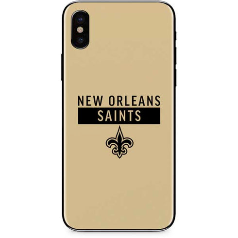 NFL New Orleans Saints Gold Performance Series iPhone X Skin