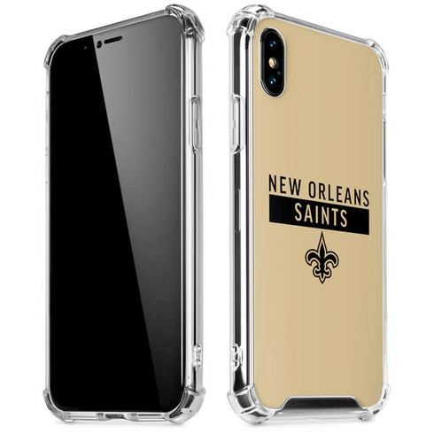 NFL New Orleans Saints Gold Performance Series iPhone XS Max Clear Case