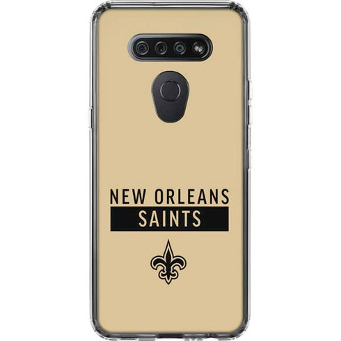 NFL New Orleans Saints Gold Performance Series LG K51/Q51 Clear Case