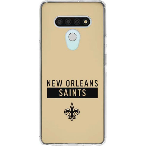 NFL New Orleans Saints Gold Performance Series LG Stylo 6 Clear Case