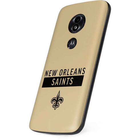 NFL New Orleans Saints Gold Performance Series Moto E5 Play Skin