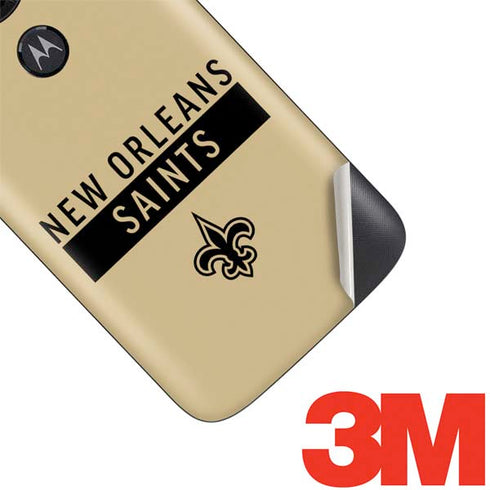 NFL New Orleans Saints Gold Performance Series Moto E5 Play Skin