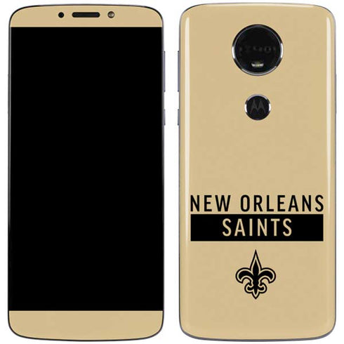 NFL New Orleans Saints Gold Performance Series Moto E5 Plus Skin