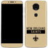 NFL New Orleans Saints Gold Performance Series Moto E5 Plus Skin