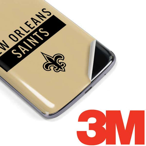 NFL New Orleans Saints Gold Performance Series Moto E5 Plus Skin