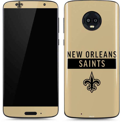 NFL New Orleans Saints Gold Performance Series Moto G6 Skin