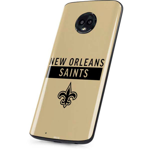NFL New Orleans Saints Gold Performance Series Moto G6 Skin