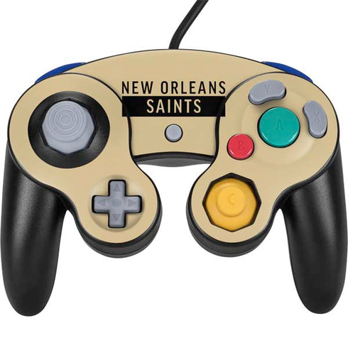 NFL New Orleans Saints Gold Performance Series Nintendo GameCube Controller Skin