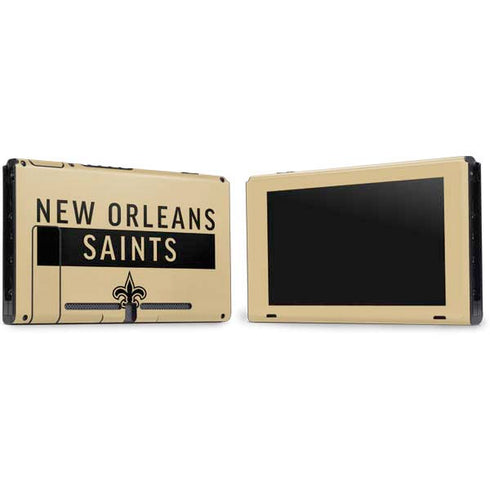 NFL New Orleans Saints Gold Performance Series Nintendo Switch Bundle Skin
