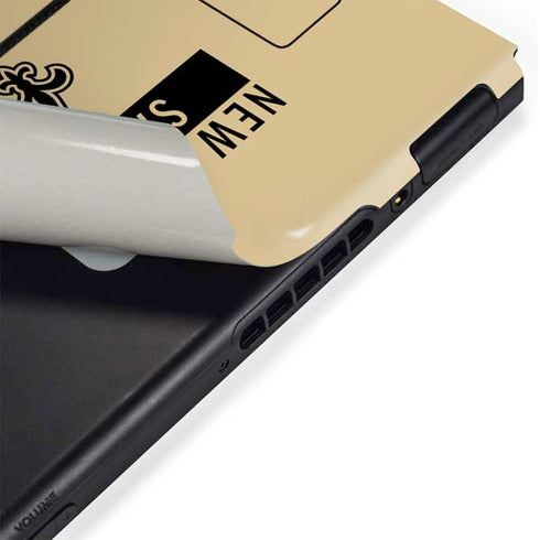 NFL New Orleans Saints Gold Performance Series Nintendo Switch Bundle Skin